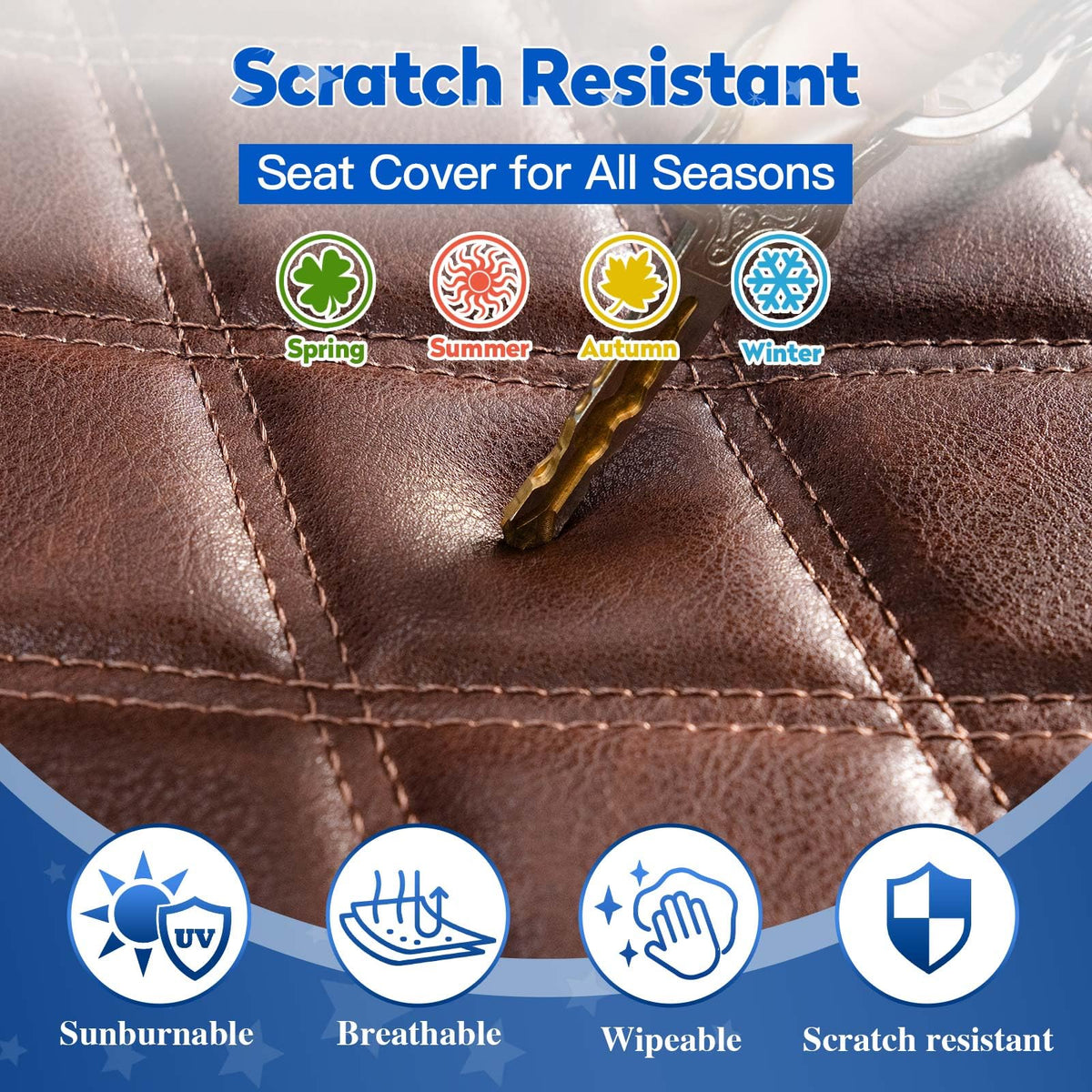 NOKINS Yamaha Drive2 front seat cover detail and fit