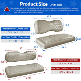 NOKINS Yamaha G29 Drive2 compatible seat covers highlight a secure fit.
