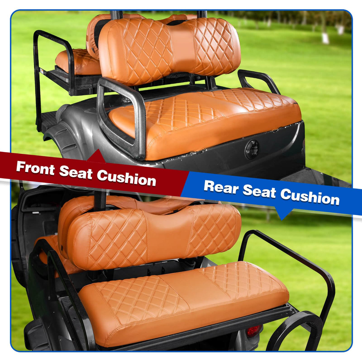 NOKINS Yamaha G29 rear seat cover in brown guards aftermarket cushions