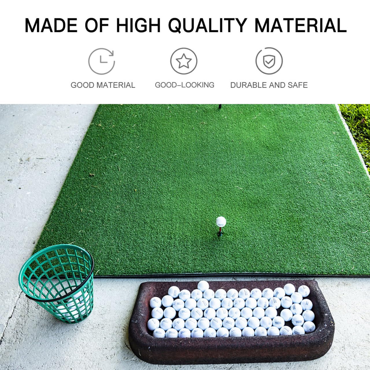 Nolitoy golf cart accessory basket for fast collection on rounds.