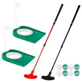 Norcoin 2-pack adjustable putters shown as a versatile home practice set
