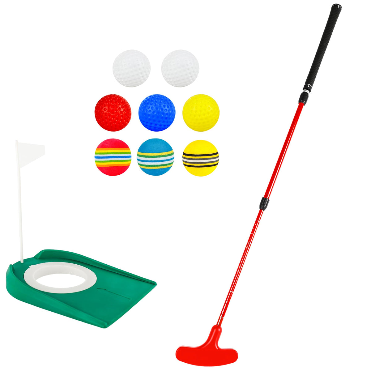 Norcoin adjustable putter length 16-35 inches for versatile practice.