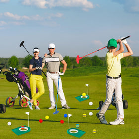 Norcoin portable mini golf set for all ages, easy to carry and store.