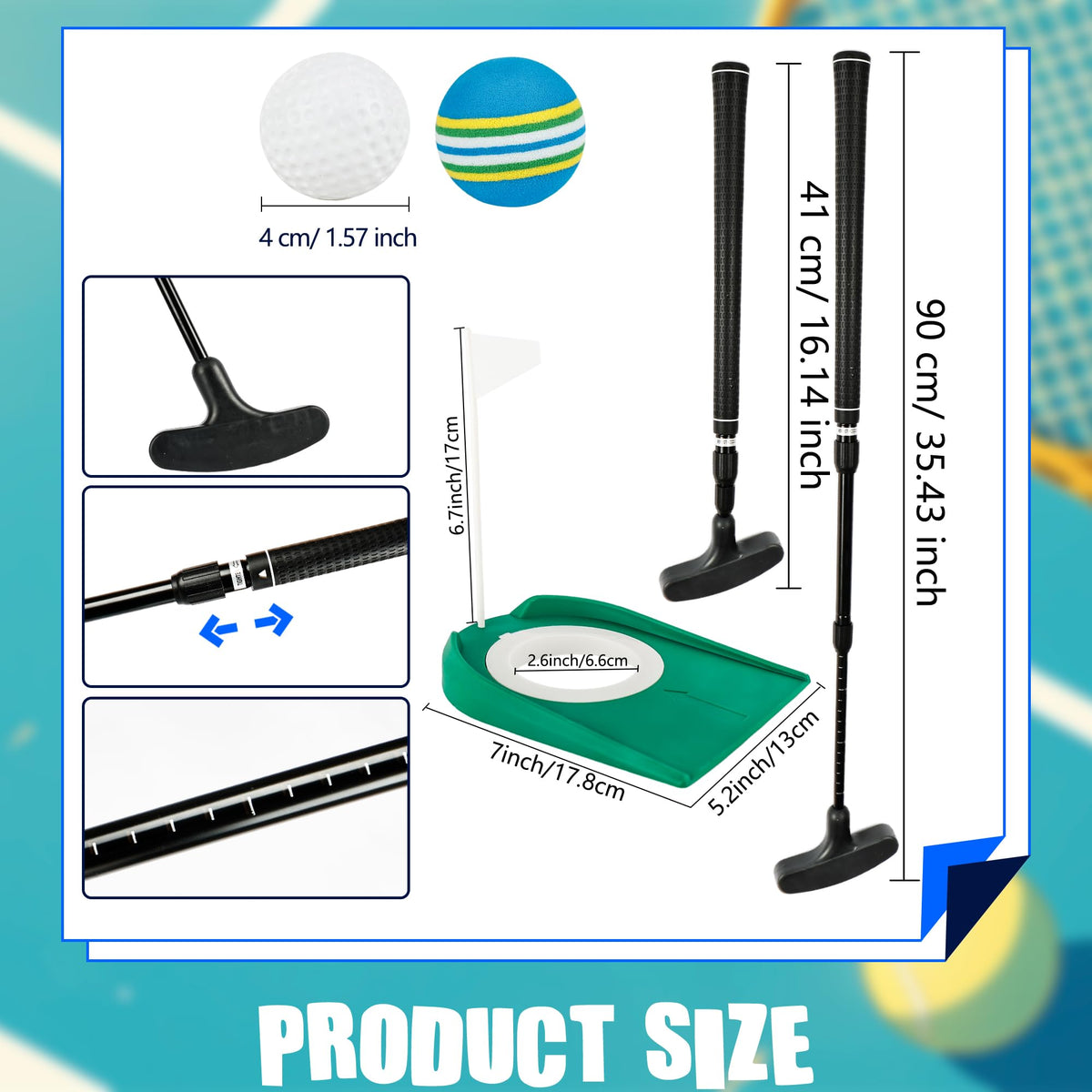 Norcoin two-way head putter supports left and right-handed practice sessions.