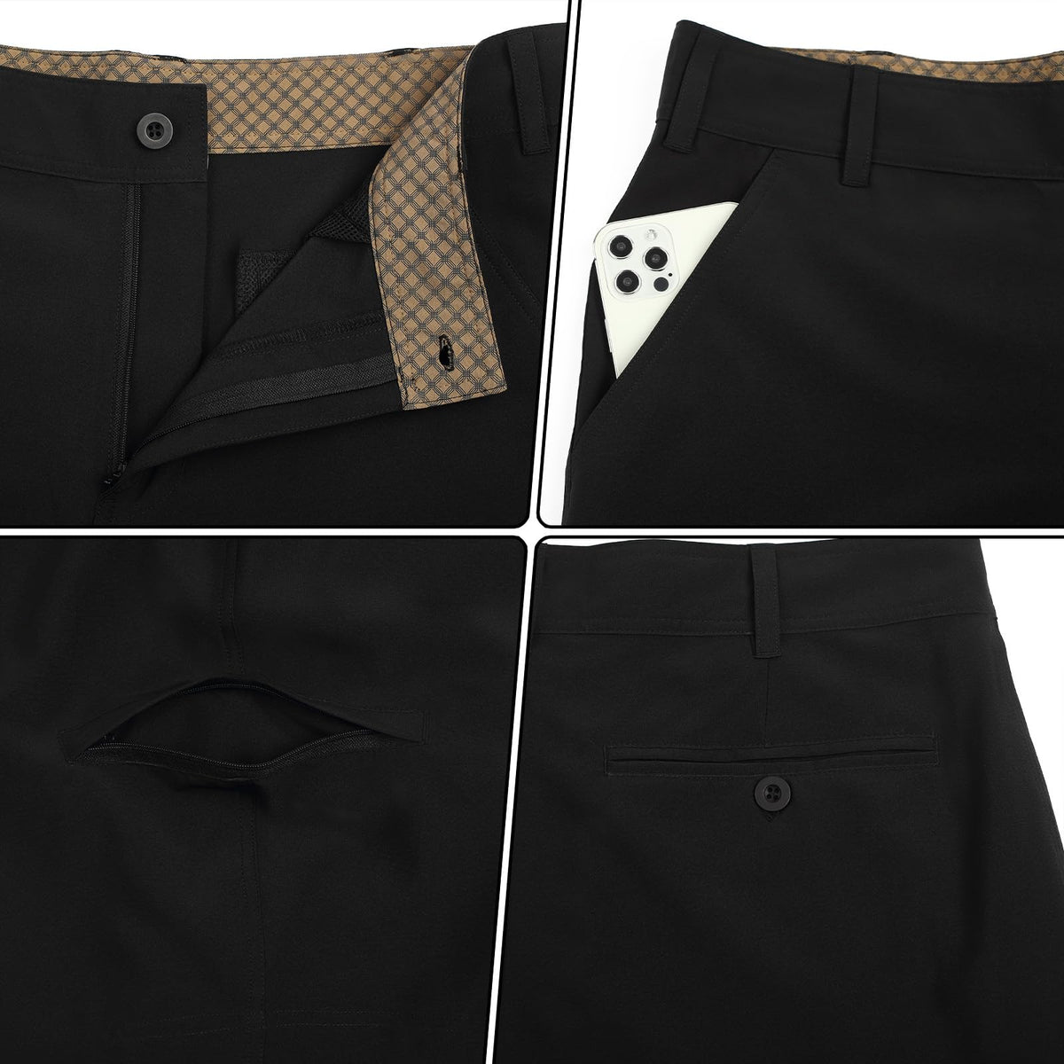 Nothinchan casual shorts side pockets for convenient daily storage.