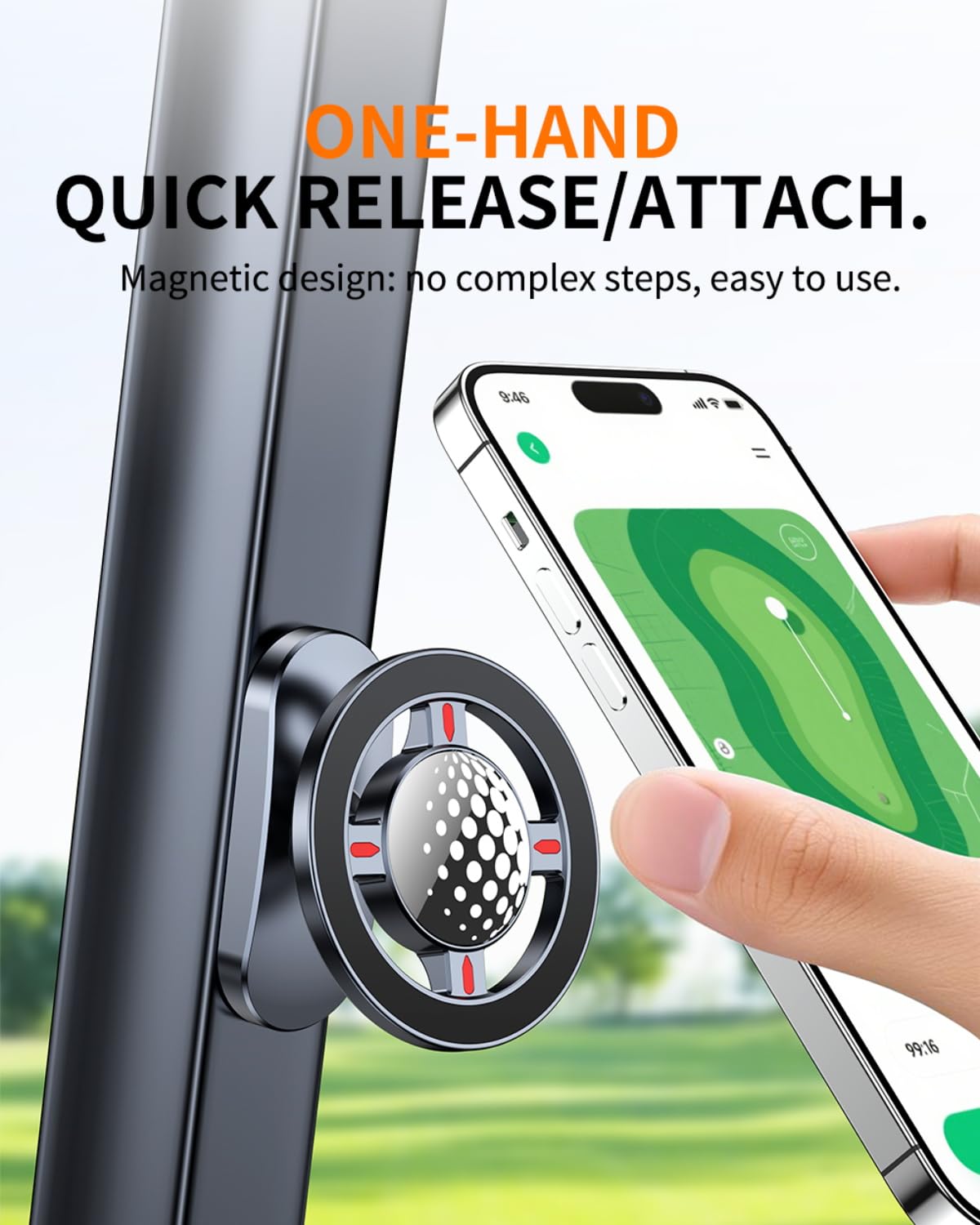 NovaGrowth MagSafe compatibility magnet array close-up for secure grip