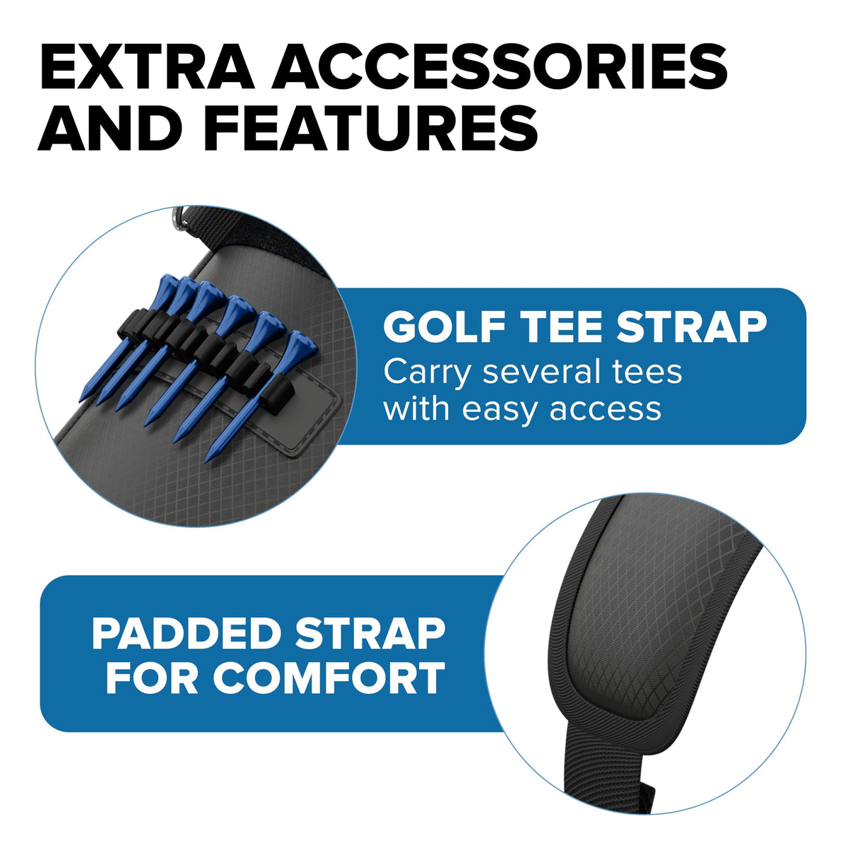 NovaTour Eclipse Black ball and tee pouch for quick access on the course