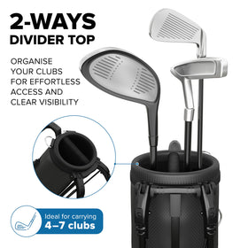 NovaTour Eclipse Black durable materials withstand daily use on and off the course