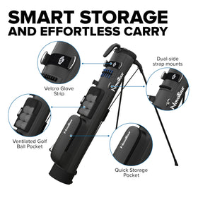 NovaTour Eclipse Black ergonomic top handle and strap for comfortable carrying