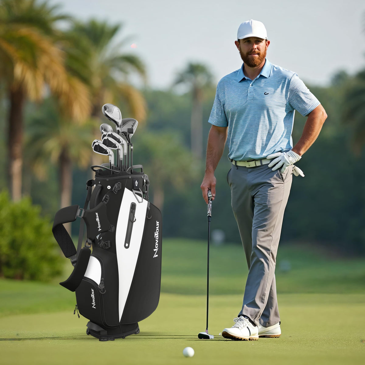 NovaTour easy-lift handles simplify carrying and transitions between holes.