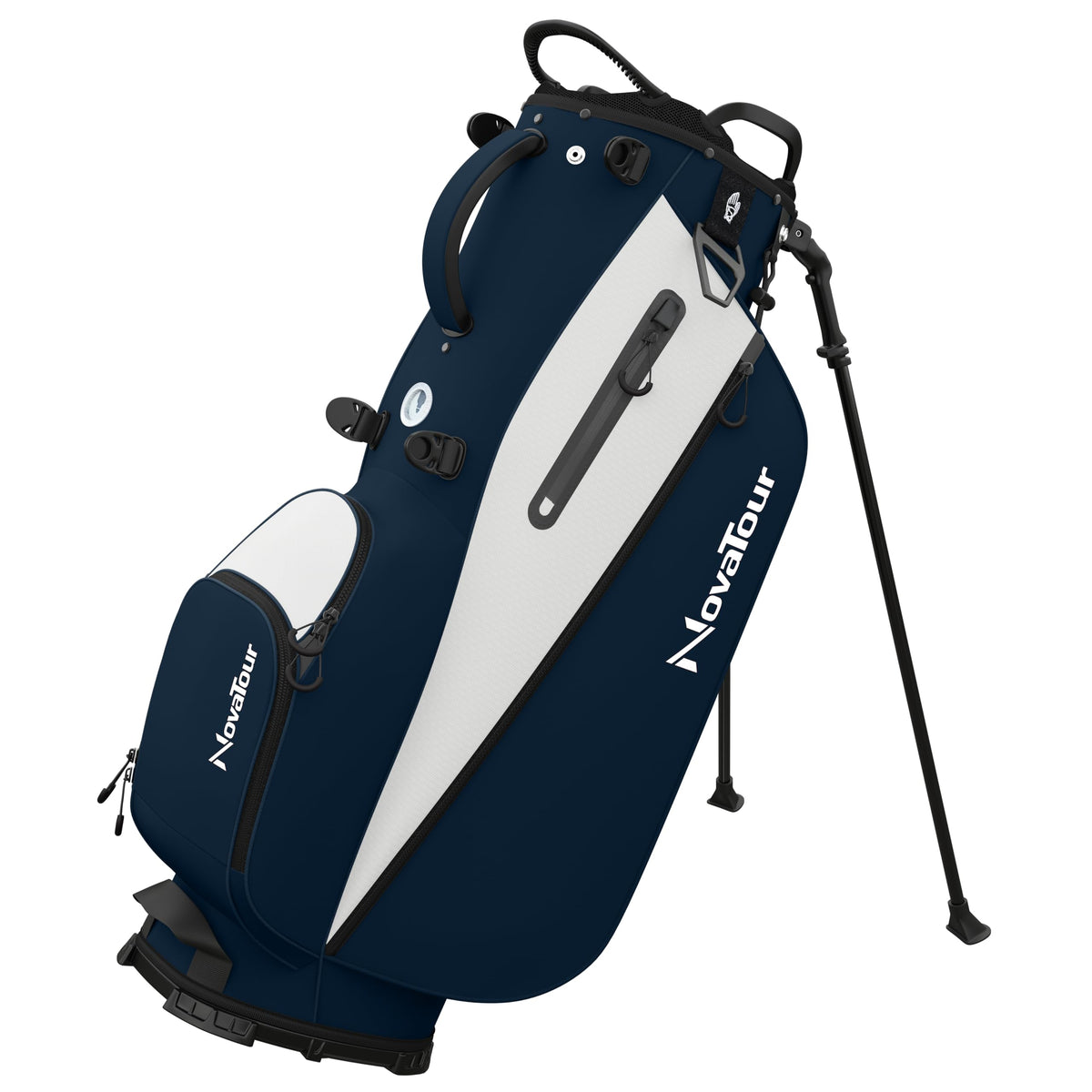 NovaTour Golf Stand Bag in glacier blue with a stable stance and easy club access