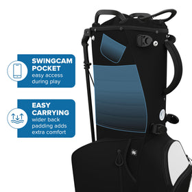NovaTour stand bag anti-slip legs provide stable footing on any surface.