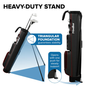 NovaTour bag top handle and cushioned strap provide easy lifting and carrying.