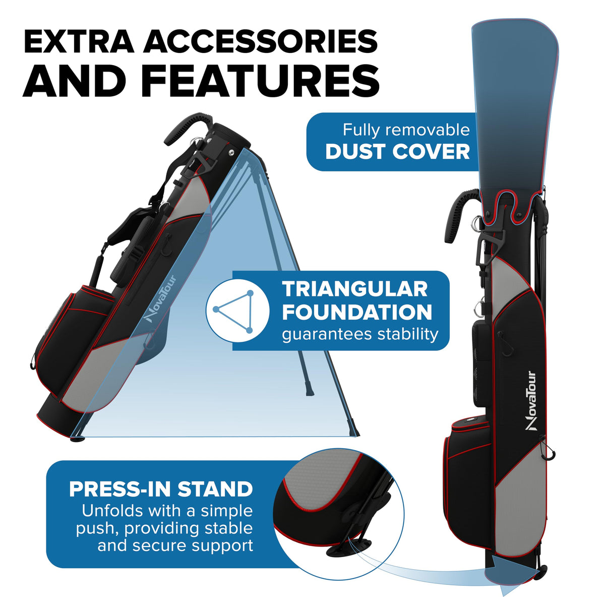 NovaTour insulated cooler pocket keeps drinks cold on course