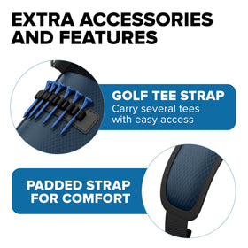 NovaTour ball and tee holders keep essentials within reach