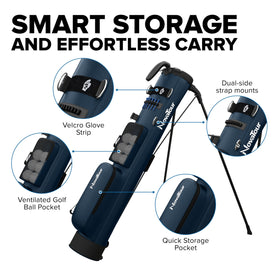 NovaTour bag interior with organized pockets and zippers