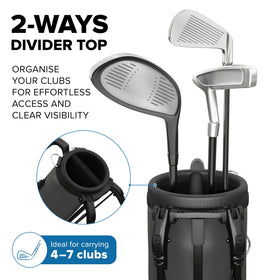 Weighing 2.4 pounds, this par 3 bag minimizes fatigue on long rounds.