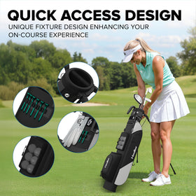 NovaTour Phantom Black golf bag six-pocket layout for fast access