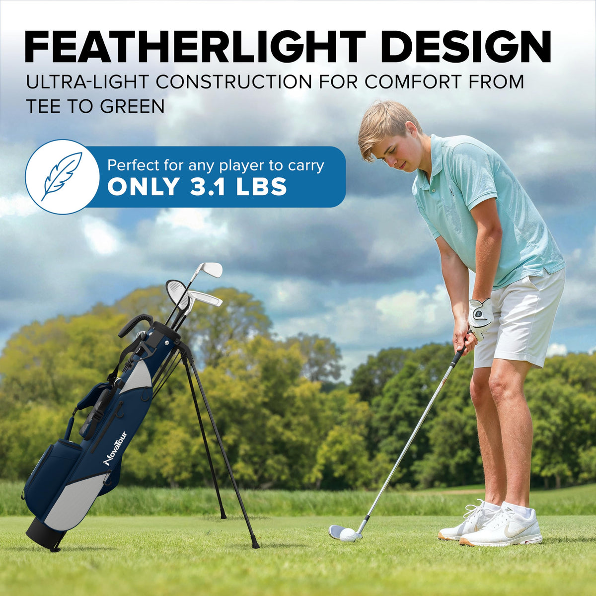 NovaTour reinforced base adds durability for practice and travel.
