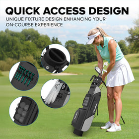 NovaTour Ultra Lightweight golf bag stand legs deployed for stable support