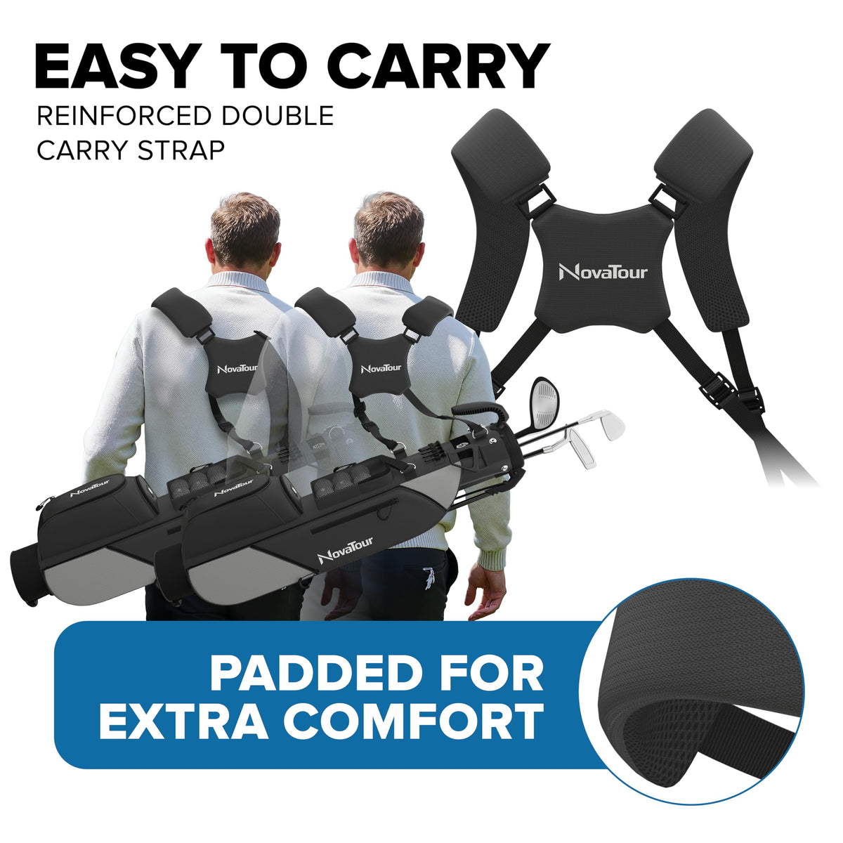 NovaTour Ultra Lightweight golf bag waterproof valuables pocket protects essentials