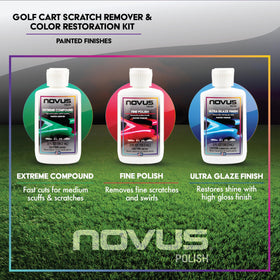 Novus 7765 restored painted surface close up showing vibrant color.