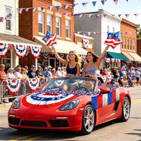 NOVWANG 6m pennant banner enhances parade visibility