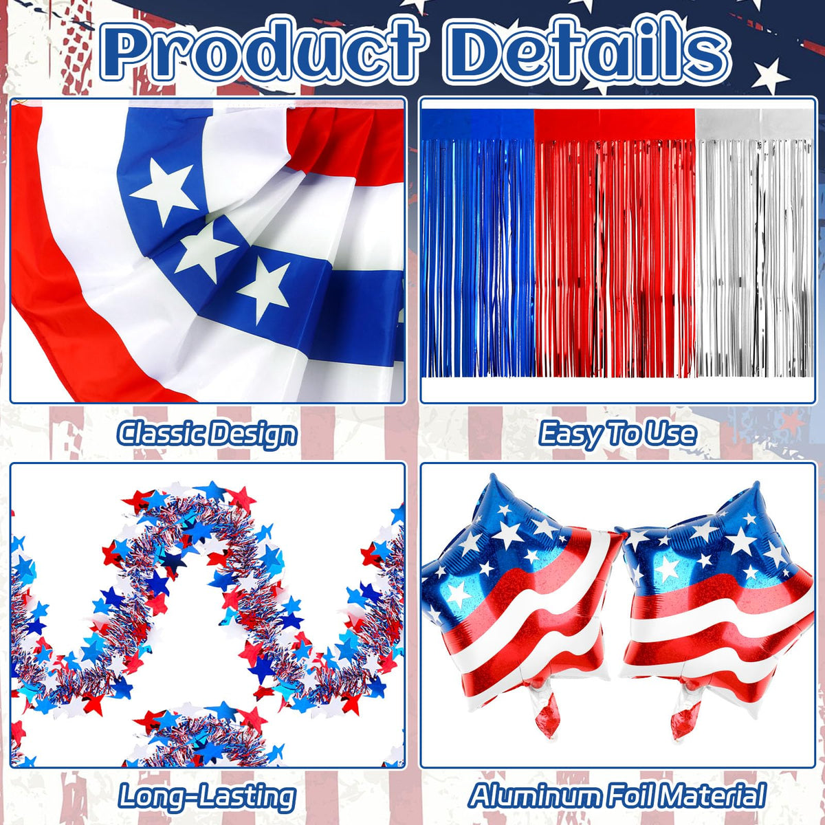 NOVWANG USA foil balloons brighten the Independence Day display