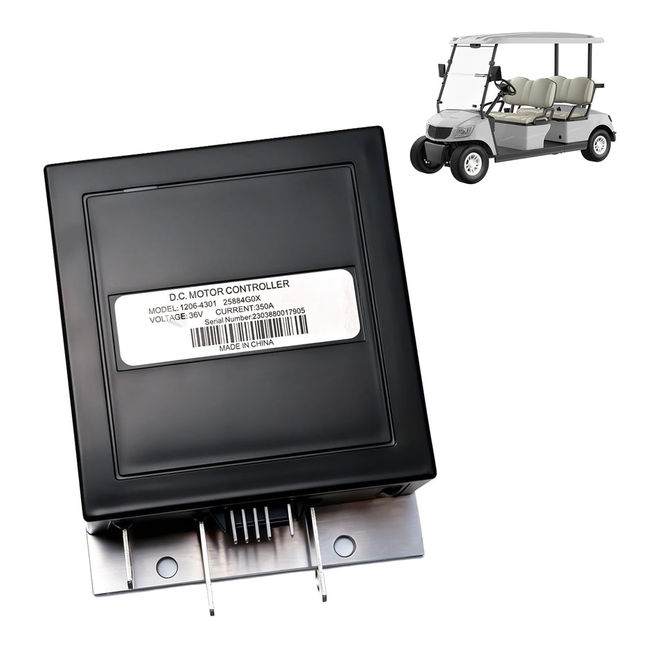 Npmkx 1206-4301 controller front view for EZGO, compact and weather-ready.