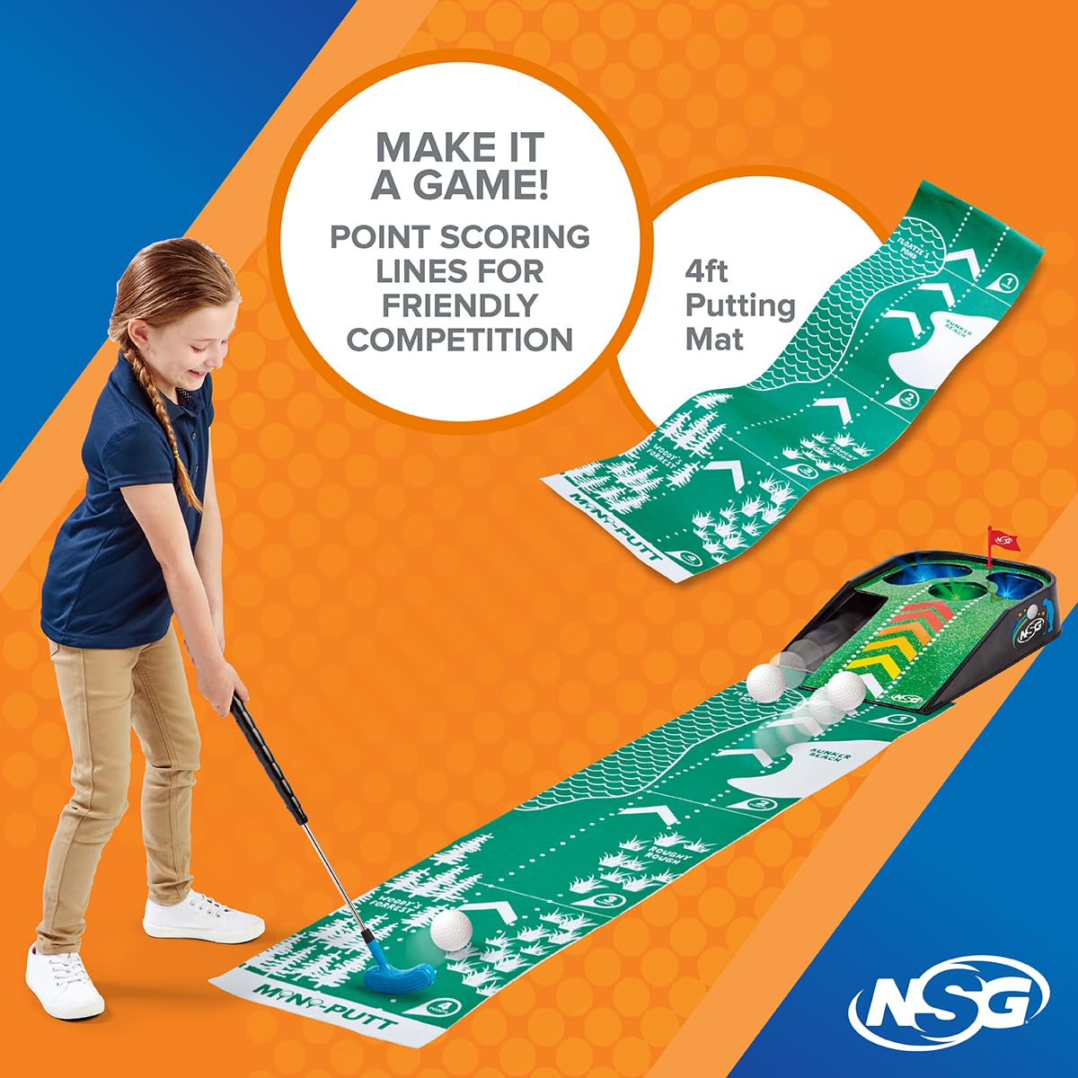 NSG adjustable putter grows with your child for lasting play