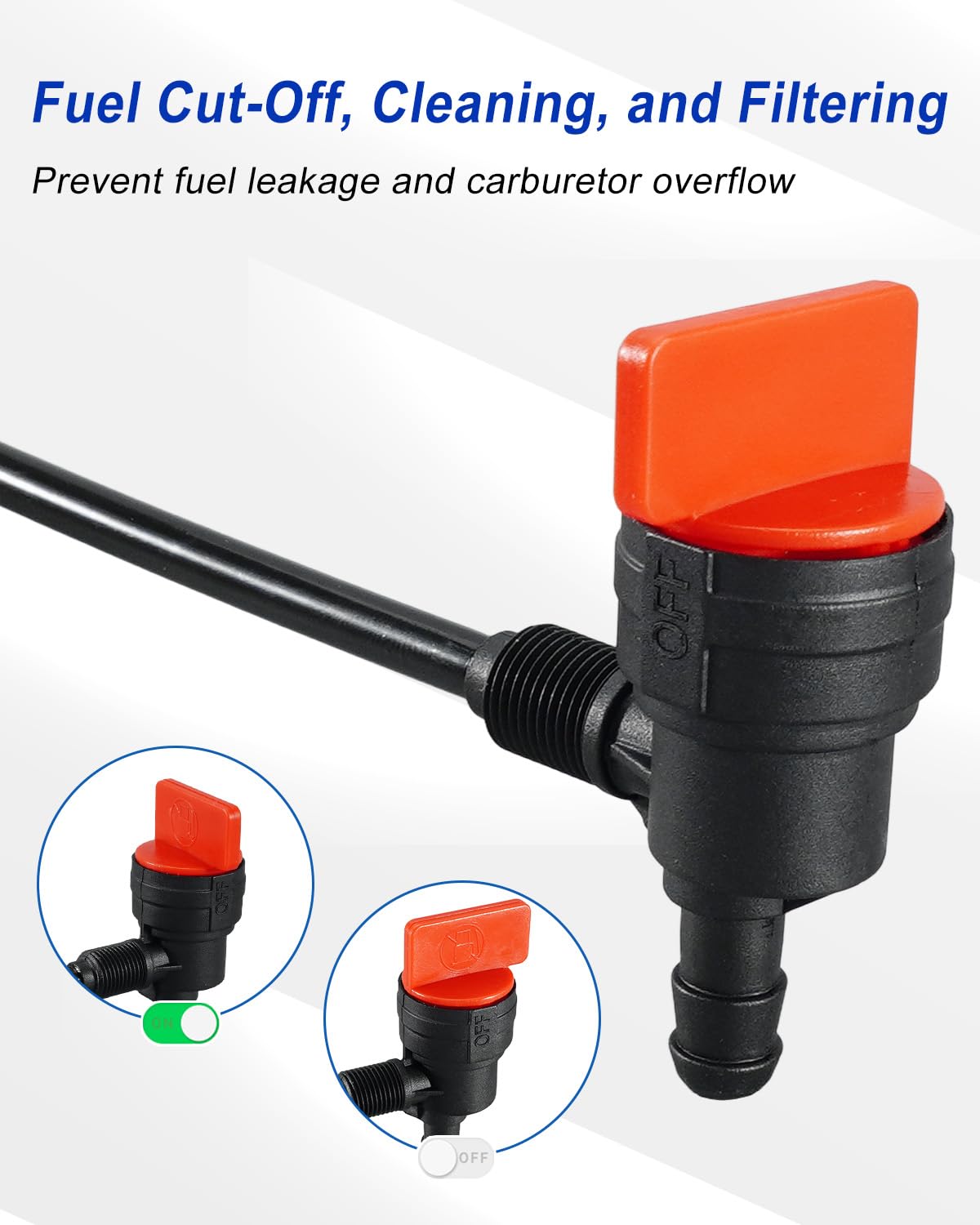 Close view of dual pickup tubes included in the two-piece NTSUMI kit for Club Car