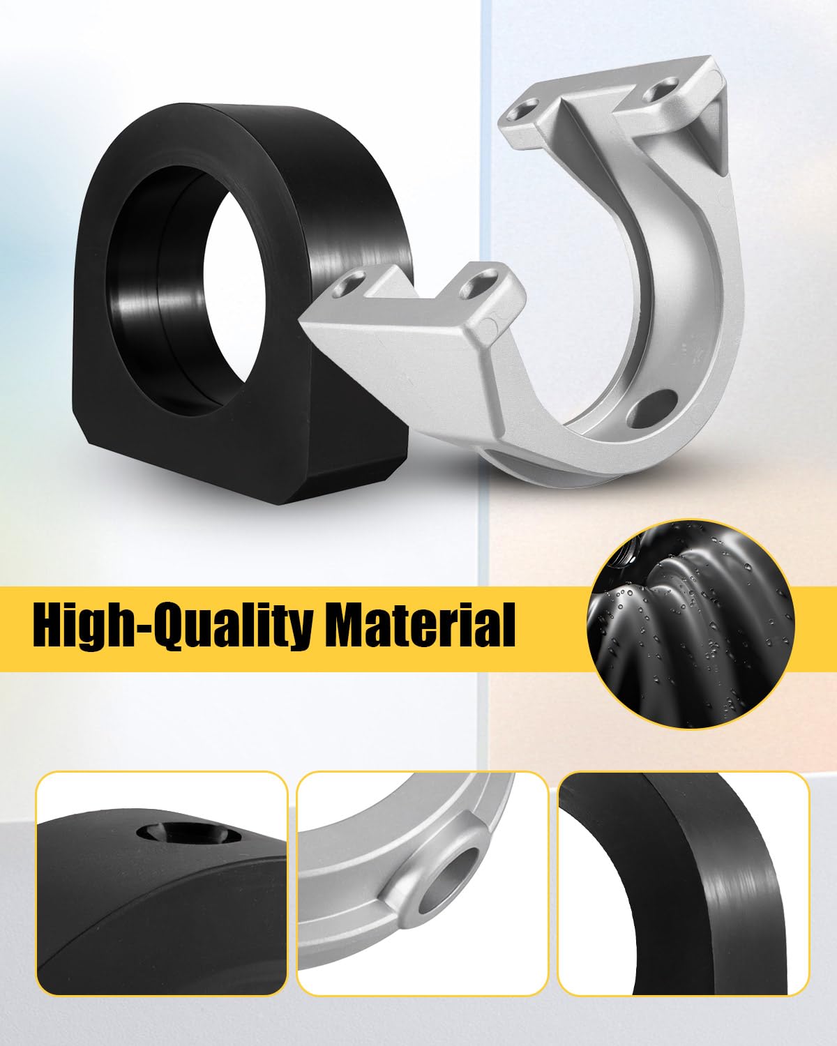 NTSUMI metal cap and rubber bushing resist wear on EZGO carts