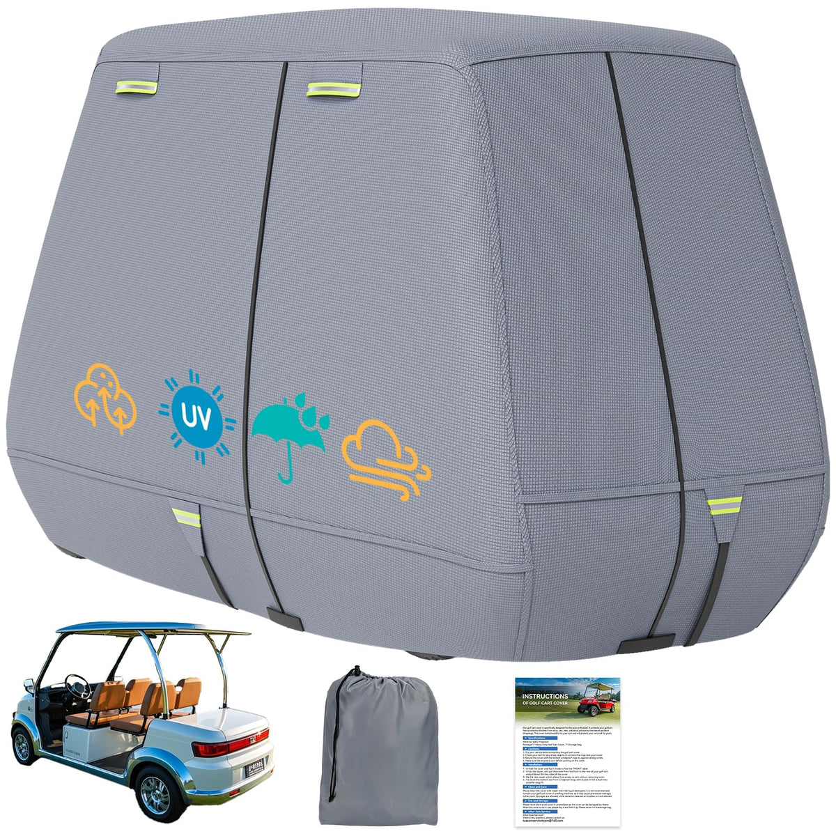 Nukugula 800D cover front view showing snug universal fit.