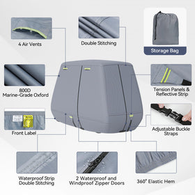 Nukugula 800D cover reflective stripes aid night visibility.