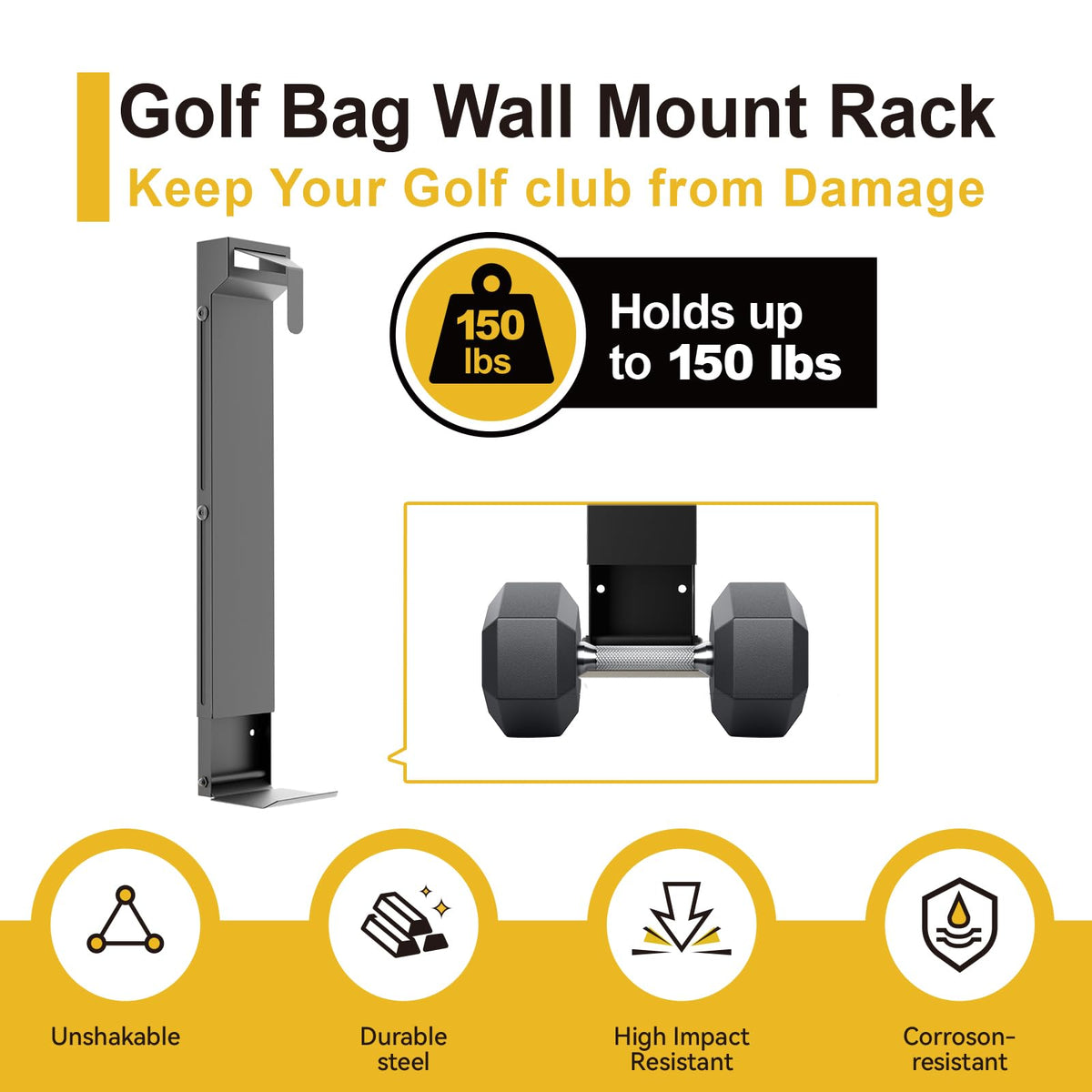 NULTRUMA rust-proof steel construction offers lasting durability for heavy golf equipment.