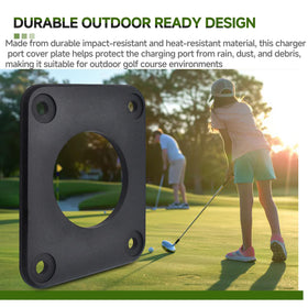 Numano durable outdoor-ready design protects charging port on golf courses.