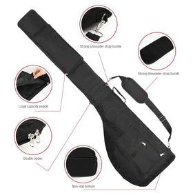 Number-one golf club bag padded shoulder strap enhances carrying comfort.