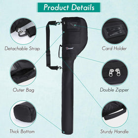 Number-one golf bag waterproof surface protects gear in rain.