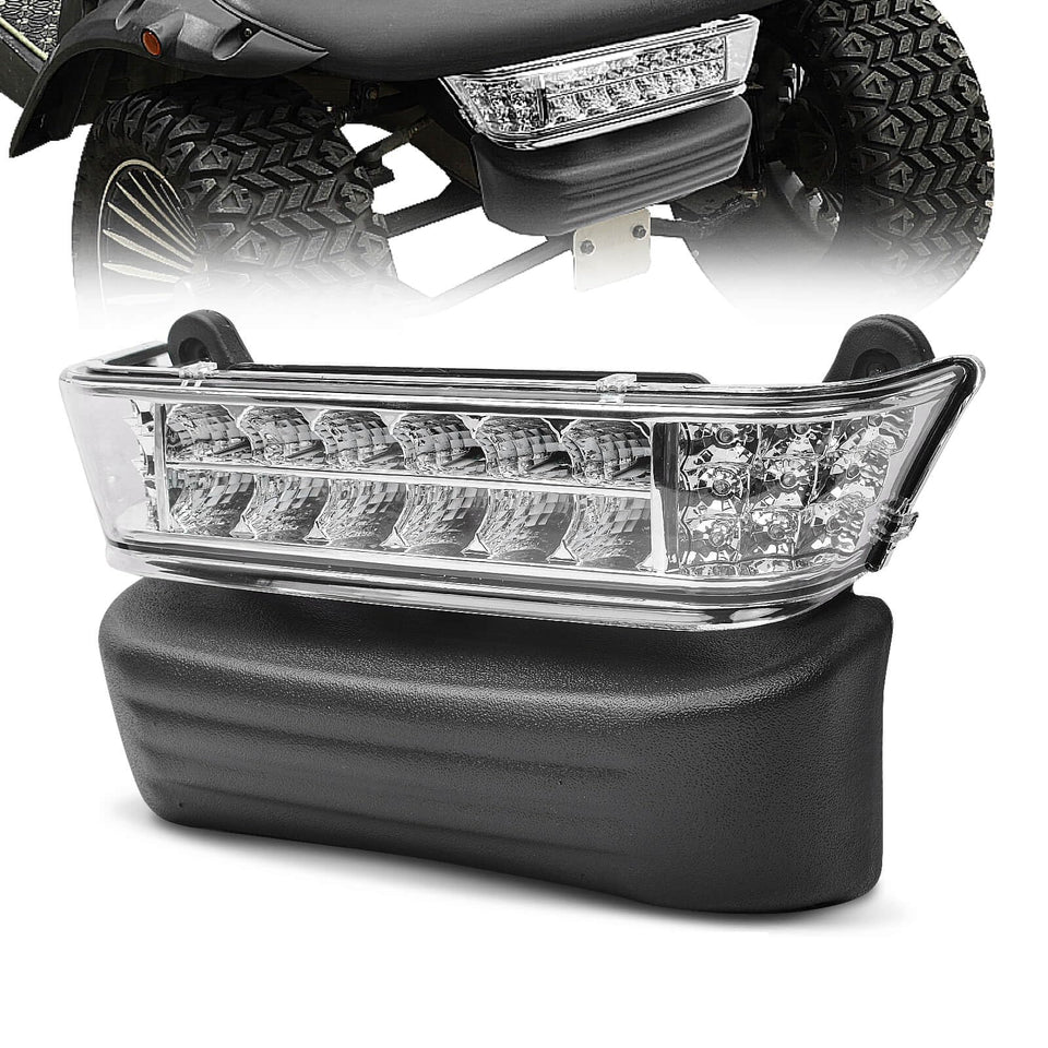Nuojinsi LED headlight on Club Car Precedent front view for brighter night visibility