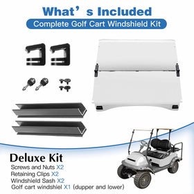 Nuojinsi golf cart windshield fits Club Car Precedent models for easy setup