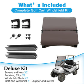 Nuojinsi windshield folded position enables easy storage and adjustable airflow