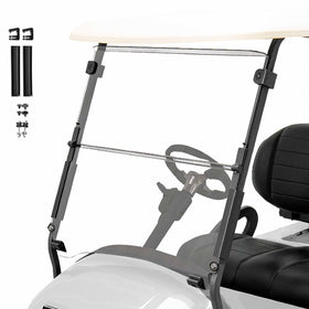 Nuojinsi golf cart windshield folding mechanism enables quick height and airflow adjustments
