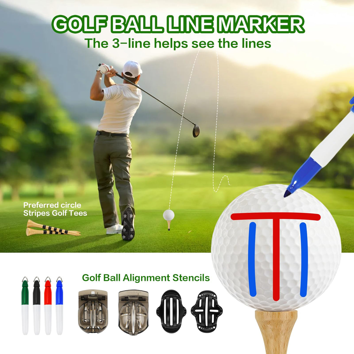 Nvobghdi ball line marker pen marks lines and notes on the fly.