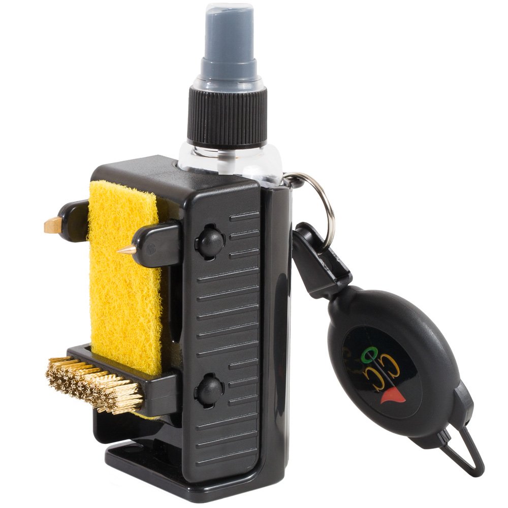 NWLAEWR Caddy-Clean attached to golf bag for quick access on course