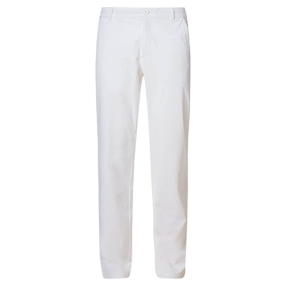 Oakley Take Pro Pant 3.0 white front view, breathable and moisture-wicking for golf