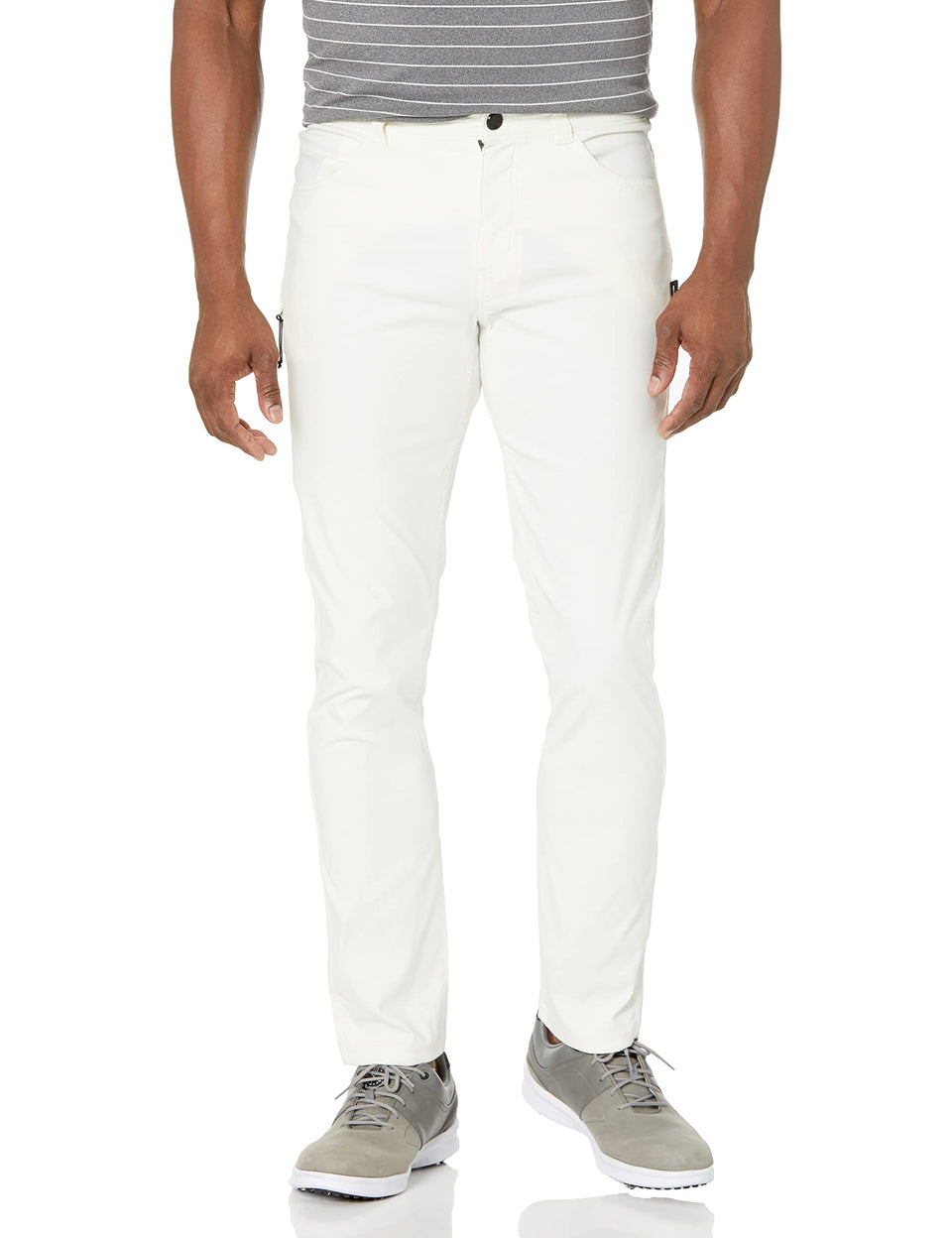 Oakley Transition Golf Pants Arctic White, front view for dry, flexible wear.