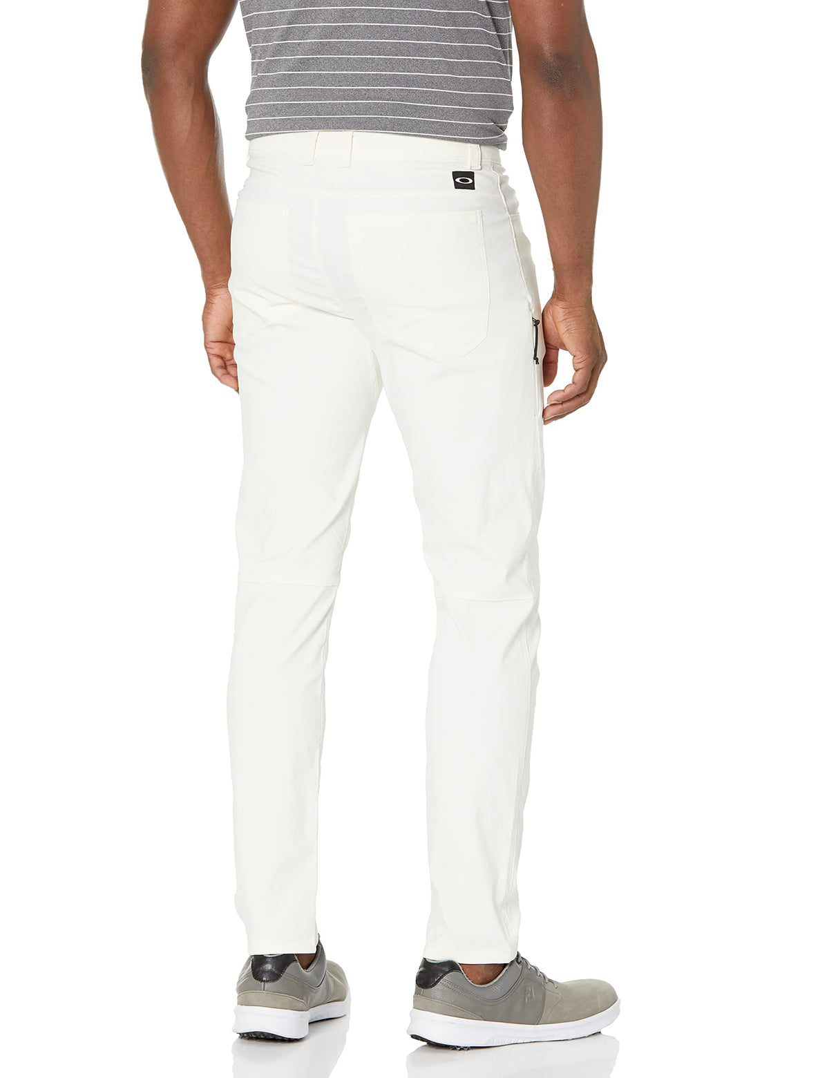 Oakley Transition Pant Arctic White, back view, relaxed fit with secure zip pocket