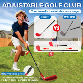 OAYE adjustable golf club extended for versatile swing length