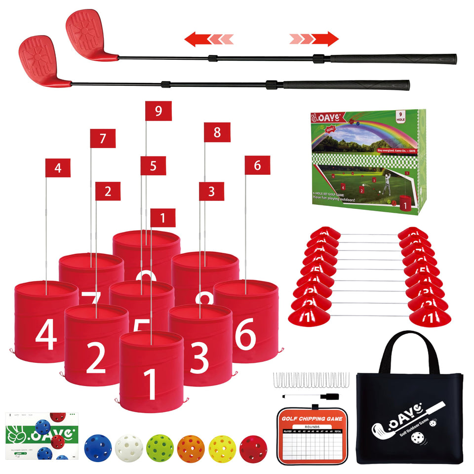 OAYE backyard golf setup shows quick, ready-to-play layout