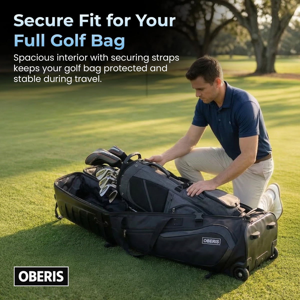 Large 53 x 14 x 13 inch capacity for airline travel